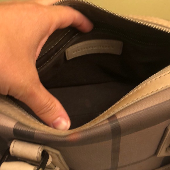 Used authentic  Burberry boston bag smoked check - Picture 3 of 4